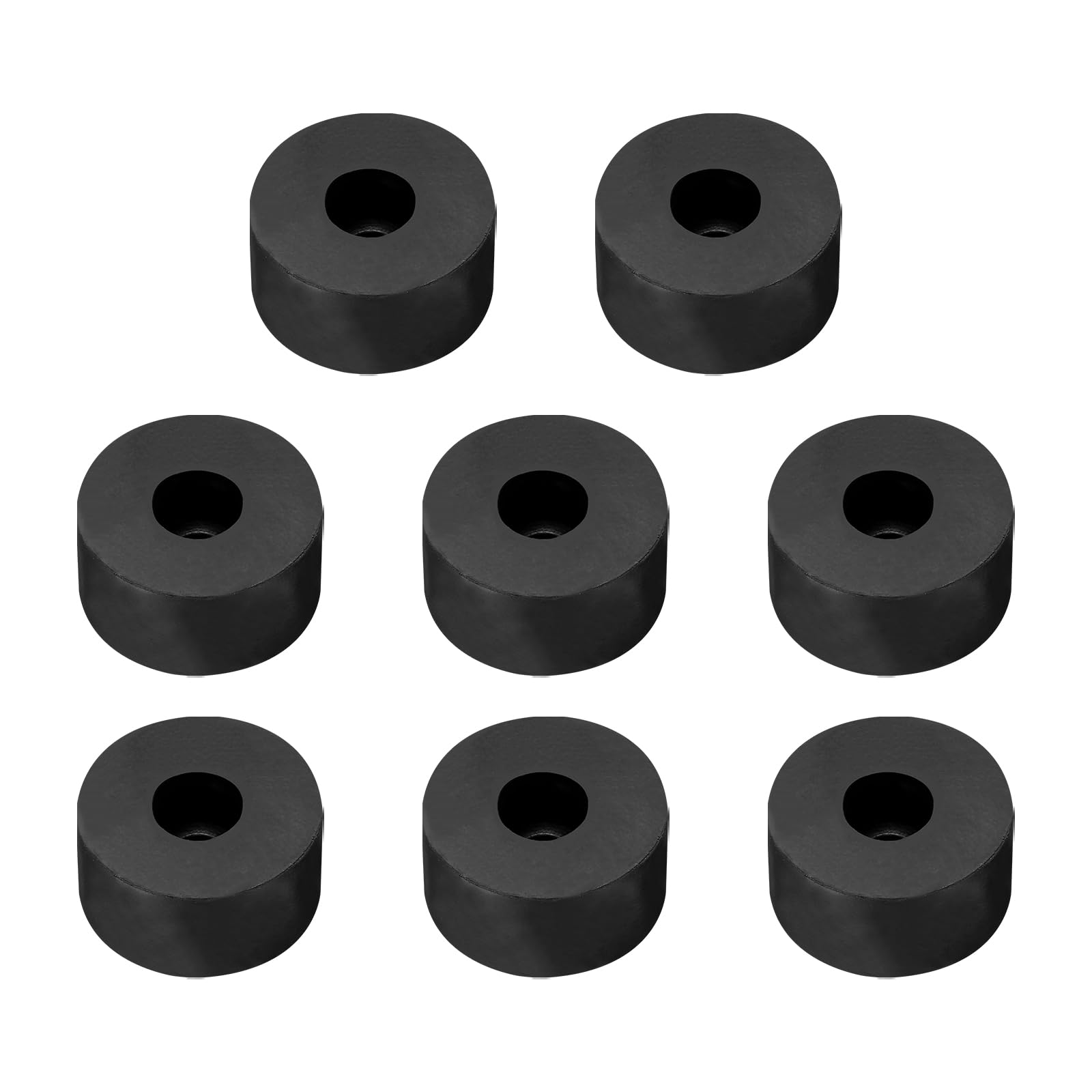 PATIKIL Rubber Spacer, 8 Pcs Rubber Anti Vibration Foot Pad Bumper 1.6" OD 0.4" ID Count Sink Hole Washer Round Neoprene Bushings Spacer for Air Compressor Machinery Generator Car Black