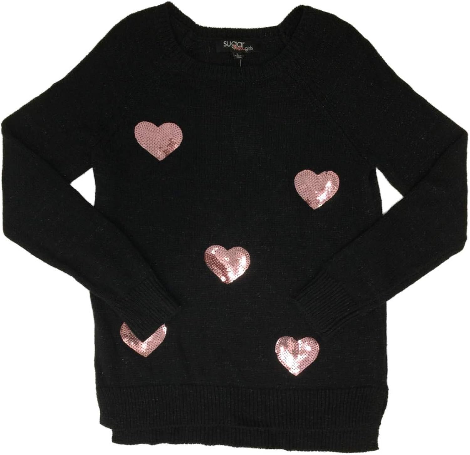 sequin heart sweater