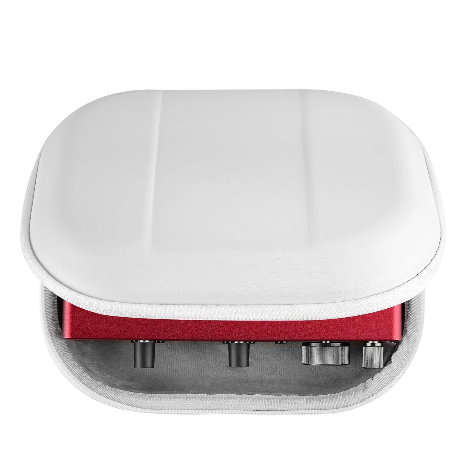 GEEKRIA Audio Mixer Case, Compatible with Focusrite Scarlett 2i2 3nd Gen Audio Interface Hard Case, Protective Hard Shell Travel Carrying Bag (White)