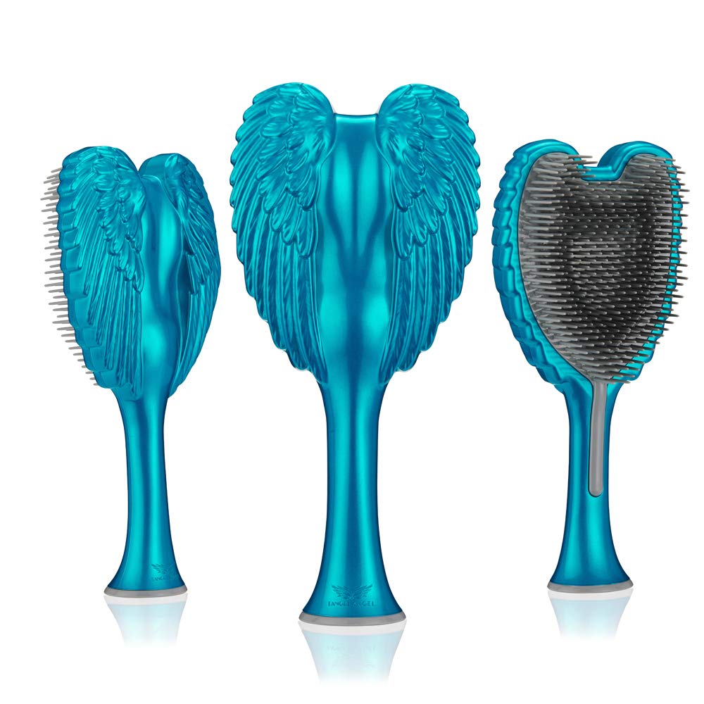Tangle Angel 2.0 Detangling Hair Brush, Best Detangler Comb for Rangled, Thick, Thin, Straight, Curly, Wet, Dry, Fine, Damaged, Hair Extensions, Short or Long Hair, Gloss Tirquoise — image 1