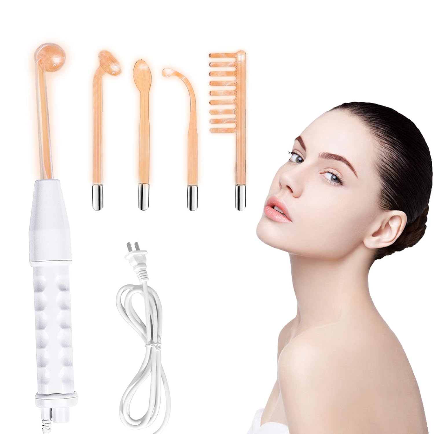 High Frequency Facial Machine, Portable Handheld Skin Therapy Wand, for Acne, Face Tightening, Wand Machine for Remove Wrinkles, Eyes Puffiness and Dark Circles: Beauty