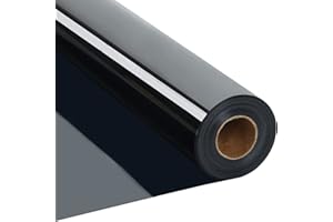 RENLI·TONG RENLITONG Black Iron on Vinyl 12Inch by 20ft Roll HTV Heat Transfer Vinyl for T-Shirt HTV Rolls for All Cutter Machine - Easy to Cut & Weed for Heat Transfer Design