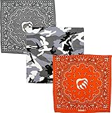 Wolverine 3 Piece Bandana Set 22 Inch Square Assortment Camo (Camouflage)