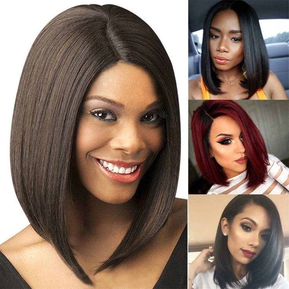 Amazon Com Showlovein Short Bob Wigs Synthetic Bob Wig Short