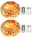 KINGTOP Starry String Lights 2 Pack 16.4Ft 50 LEDs Flexible Copper Wire Battery Powered Fairy String Lights with 8 Modes Remote Control for Holiday Party Wedding Centerpiece Bottle Decoration