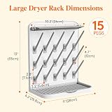 Lifewit 15-Hooks Baby Bottle Drying Rack Countertop Organizer view 6