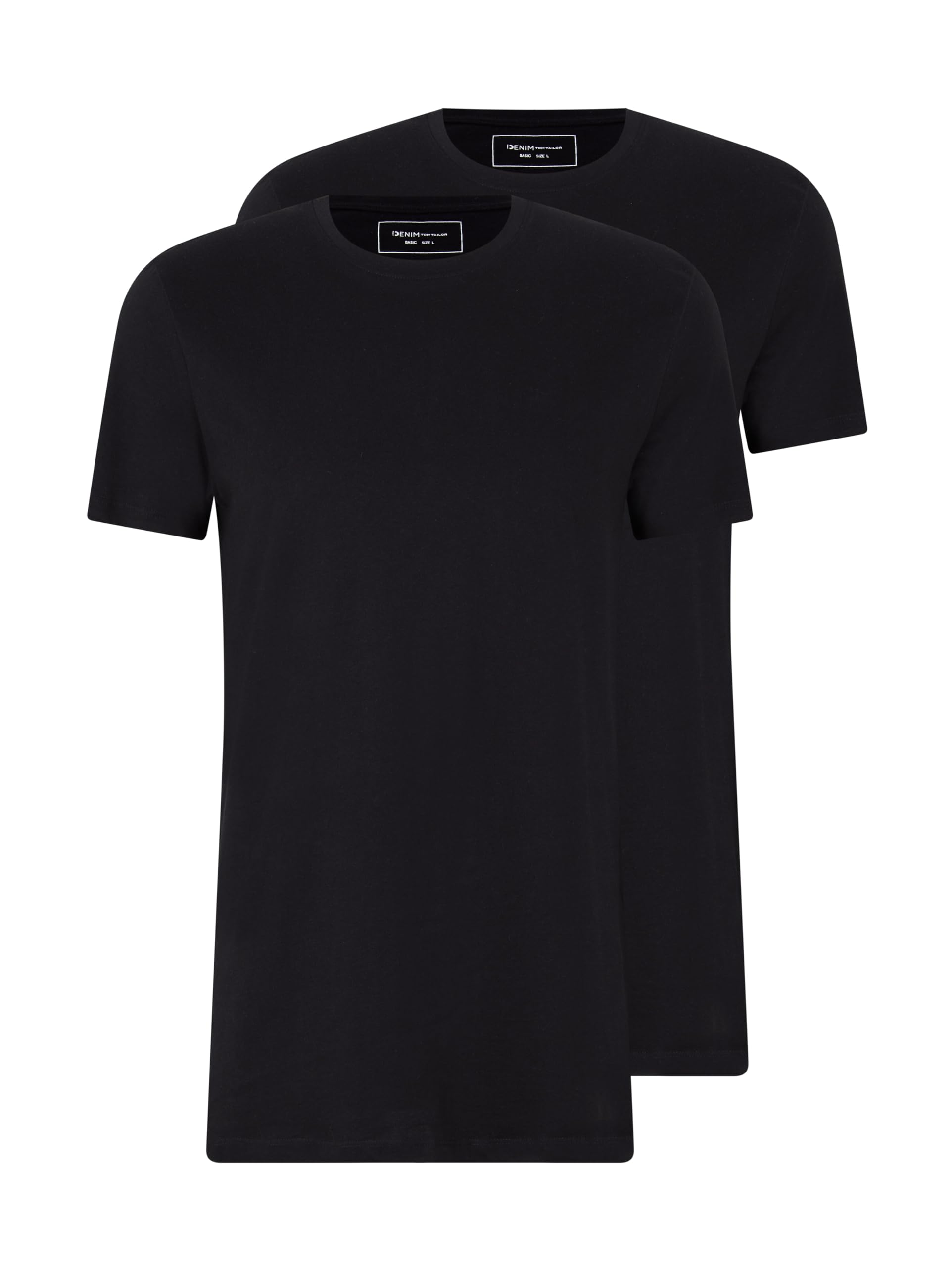 TOM TAILOR Denim Men's Long Fit T-Shirt in Twin Pack