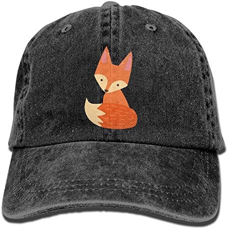 YYxin1xu Large Tail Of The Fox Unisex Flat Bill Hip Hop Cap Baseball Hat Head-Wear Cotton Snapback Hats Black