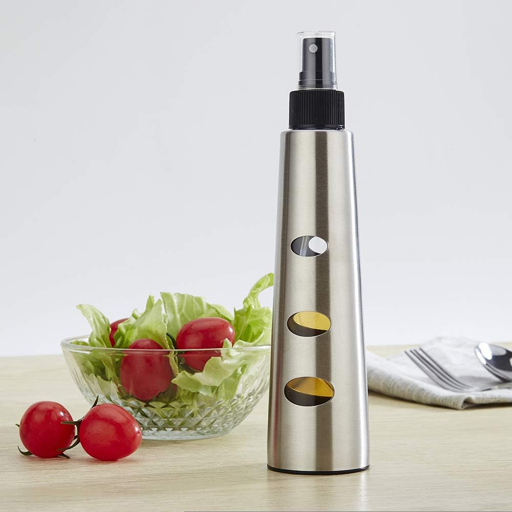 shoppingba Oil Sprayer Stainless Steel Bottle Kitchen Gadget Cooking Spray Dispenser