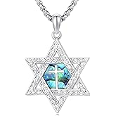 Lypic 925 Sterling Silver Star of David/Allah Necklace Islamic Jewelry for Men Women Girls