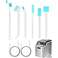 Home Store Vibe 10 PCS Ice Machine Cleaner Brush Sets - Ice Maker Cleaning Tools - 2 PCS Straw Cleaner Brush & Machine Cleane