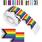 Pride Progress Flag Decals - Waterproof, Parades & Events (300 Stickers)