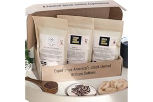 NoirePack-Black Owned Specialty Coffee Sampler Box, South American Coffees, Gift Set, Minority Owned Coffee, Single Origin Coffees, Brazilian, Colombian, & Ecuador (Ground Beans)