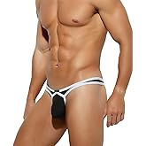 Arjen Kroos Men's G-strings Thong Sexy Low Rise Underwear Bulge Pouch Panties