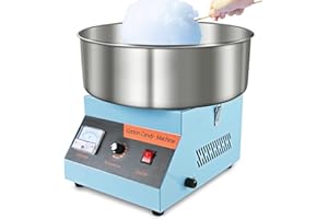 AIRBANK Cotton Candy Machine Commercial, 1000W Efficiently Cotton Candy Maker Machine with Stainless Steel Bowl, Sugar Scoop, Easy & Safe to Use, Candy Floss Maker for Kids, Home, Party, Birthday, Festival