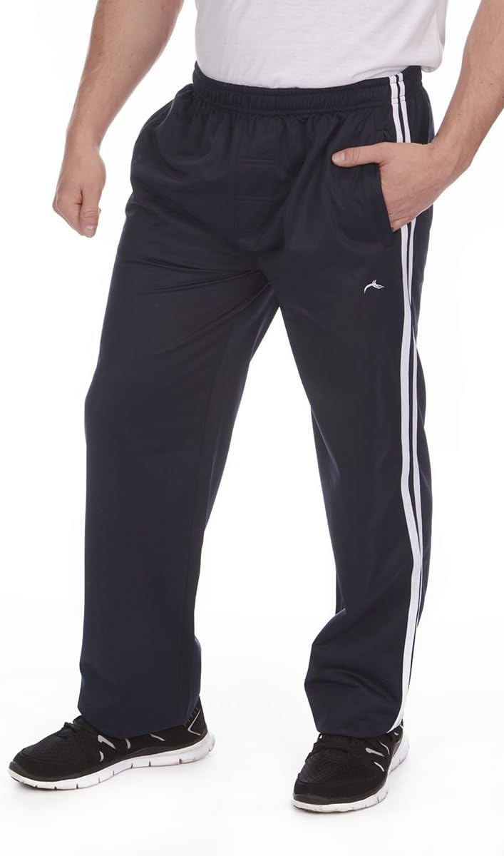 PRO-Tonic Mens Tracksuit Bottoms Silky Casual Gym Jogging Joggers Sweat Pants