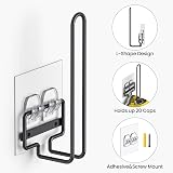 TJ.MOREE Hat Rack Baseball Caps Adhesive 2 Pack Wall Mount Organizer Holder 20 view 2
