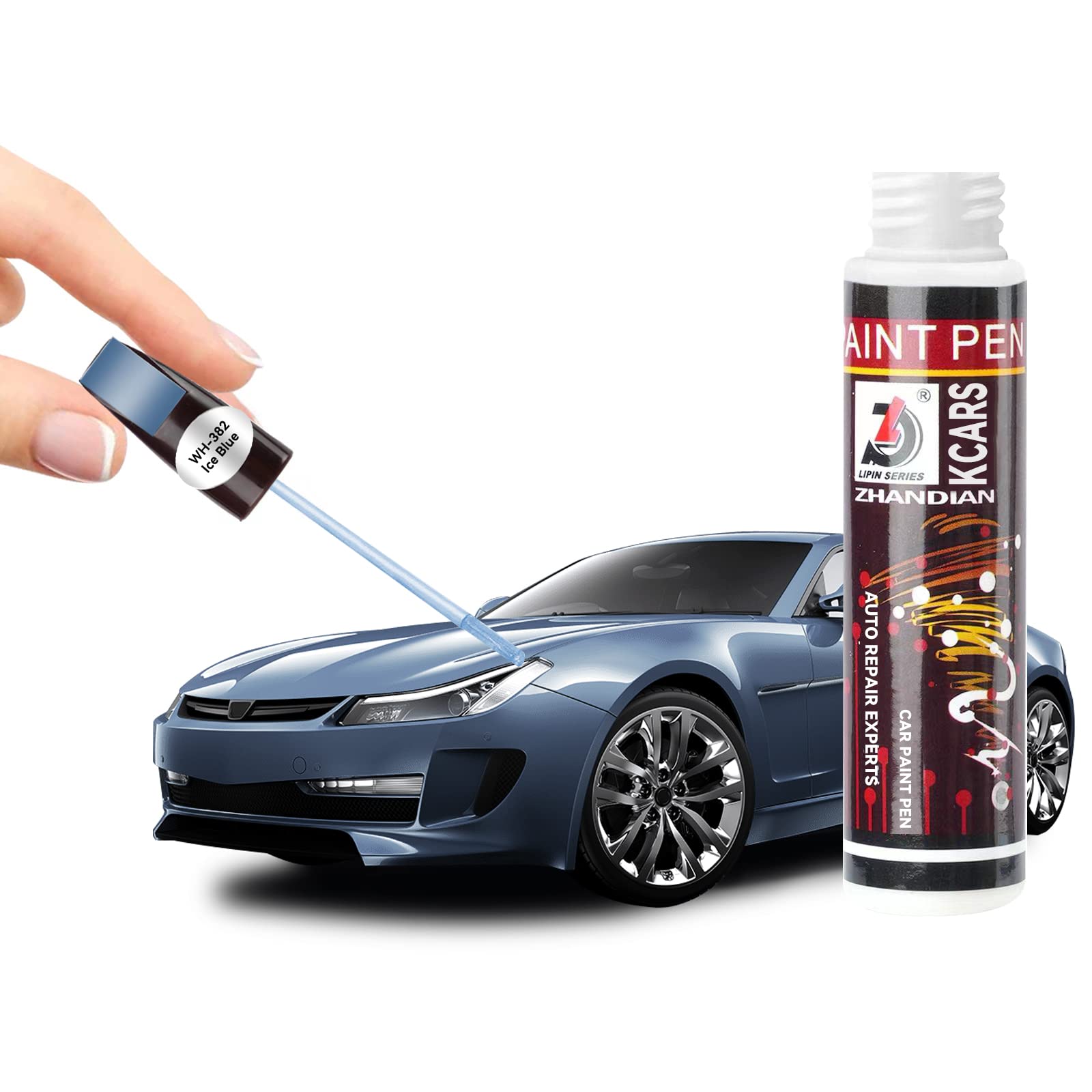 Photo 1 of Kcars Two-In-One Car Scratch Repair Pen - Quick and Easy Touch Up Paint for Various Cars (Ice Blue)