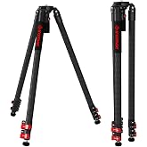 IFOOTAGE TC7 Carbon Fiber Video Tripod with FastBowl Quick Release 19.8lb | 61" Professional Camera Tripod for DSLR Mirrorless Camcorders, 75mm Bowl Base, Lightweight Travel Tripod with Bag