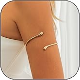 NORLSO Gold Arm Cuff Bracelet for Women Open Upper Arm Cuff Bangle Minimalist Armlet Bracelet Adjustable Arm Bracelet Summer Jewelry for Women