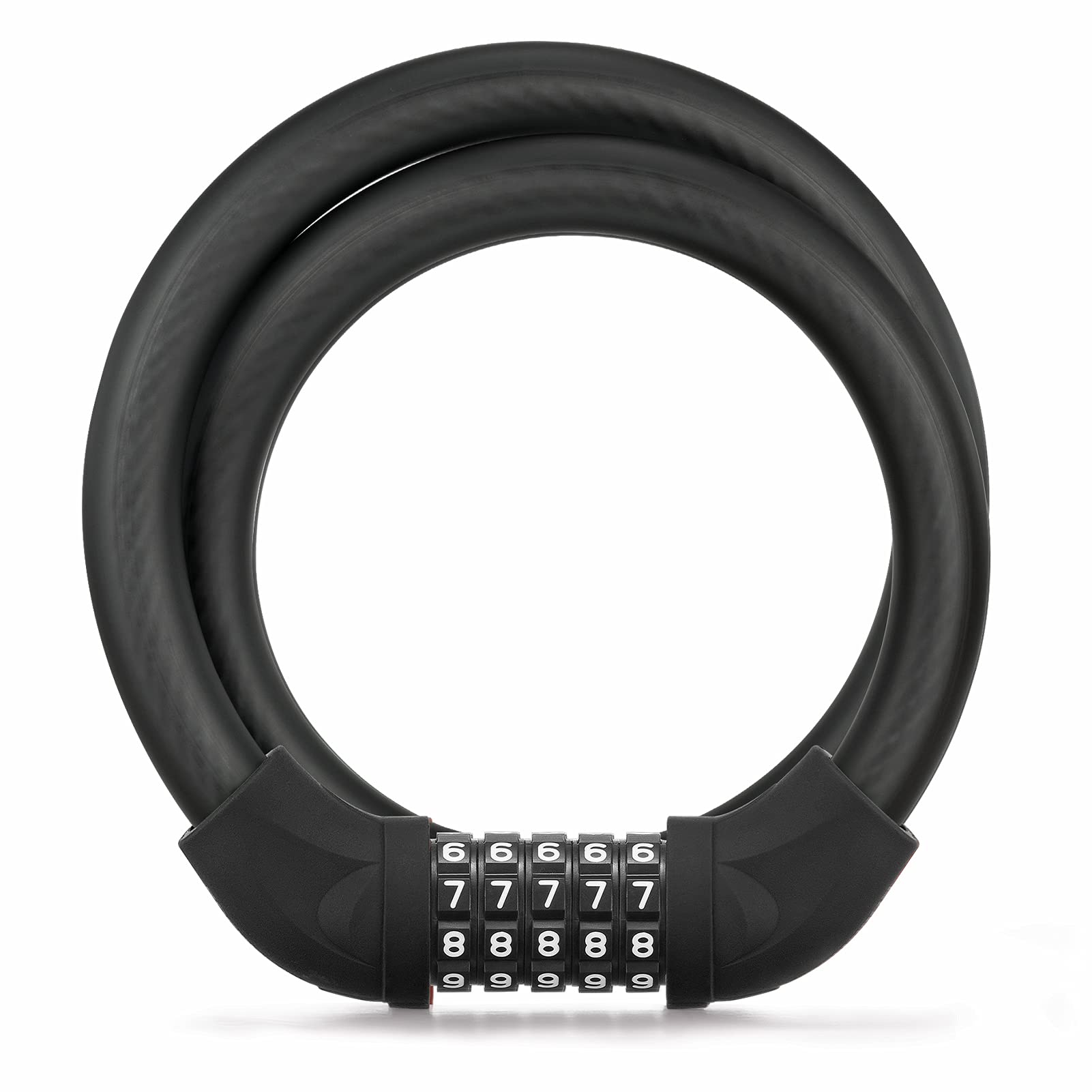 ROCKBROS Cable Lock for Bike Anti-Theft, Combination Lock 570 mm / 870 mm, 5 Digit Password, for Bicycle, Motorcycle, Scooter, Electric Scooter