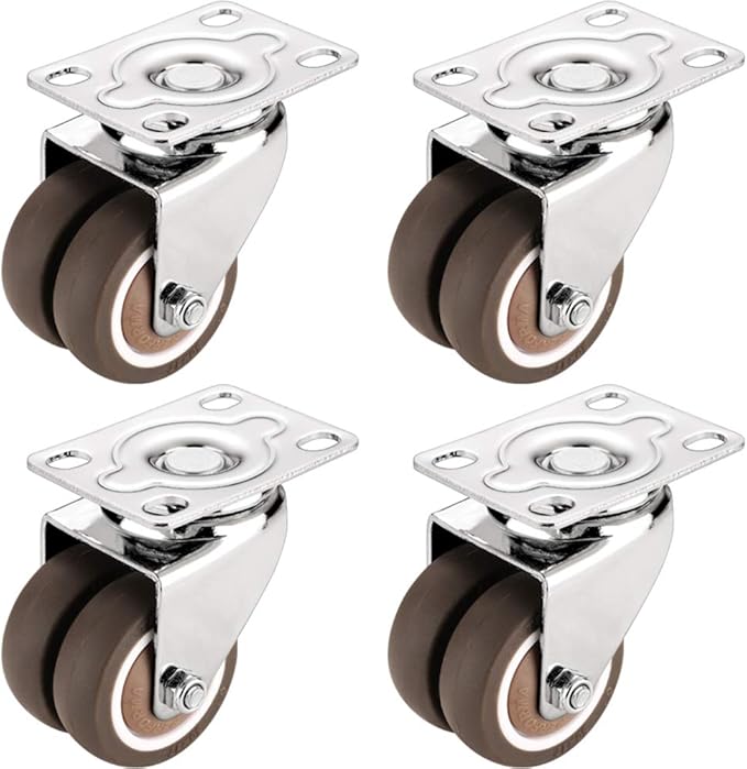 2 inch rubber casters universal wheels with brakes silent wear