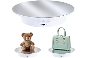 GOHASPW Rotating Display Stand Turntable Stand Spinning Stand for Product Shows White,7.87inch /17.6lbs Max Load,White Round