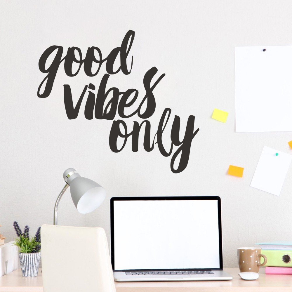 Good Vibes Only Quote Wall Decal Moharwall Home Lettering Vinyl Art Sticker Decor Bedroom Office Living Room Classroom