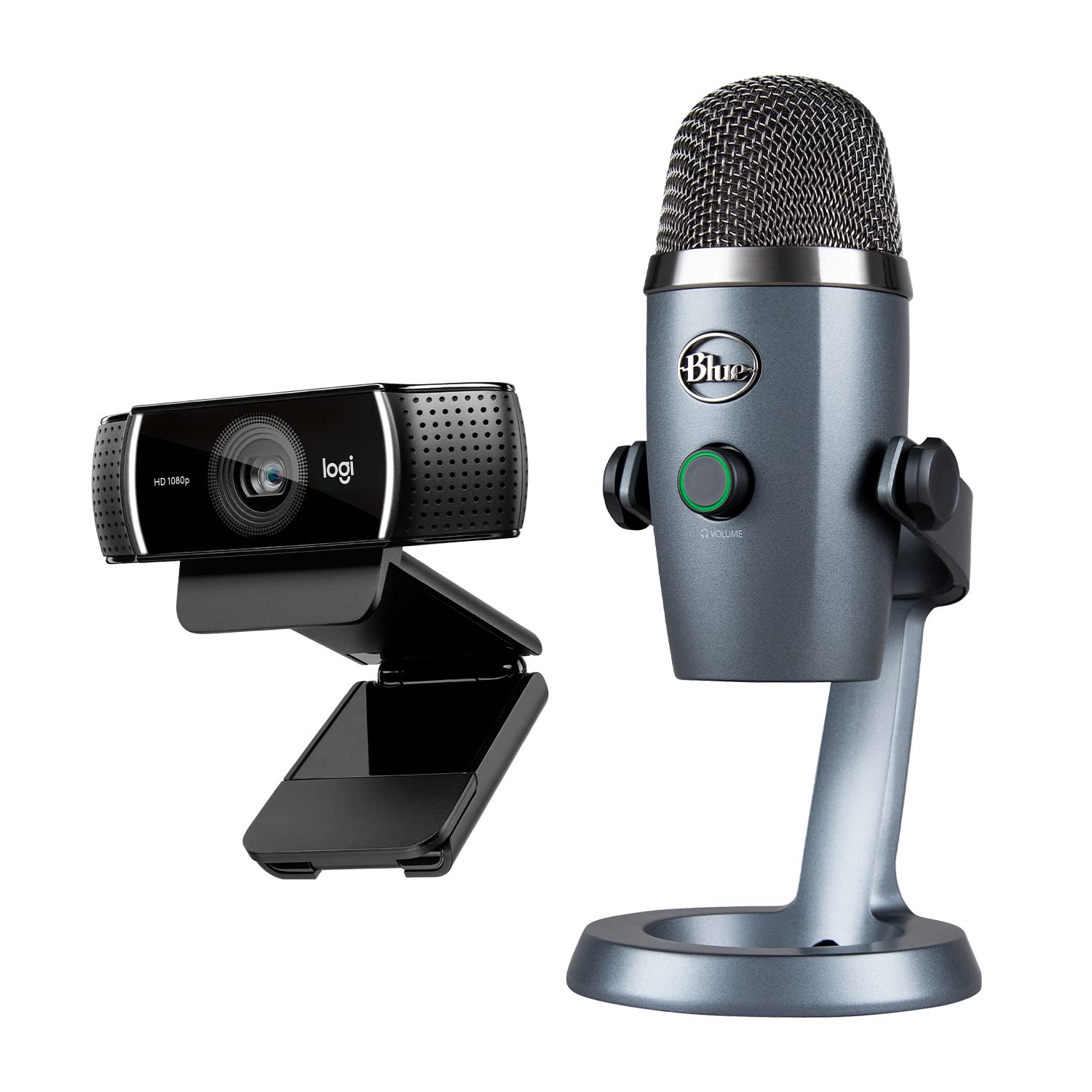 Logitech Streaming Essentials - Blue Yeti Nano USB Microphone with C922 Pro Stream Webcam, Full HD 1080p Streaming with Tripod and Free 3-Month XSplit License, Black
