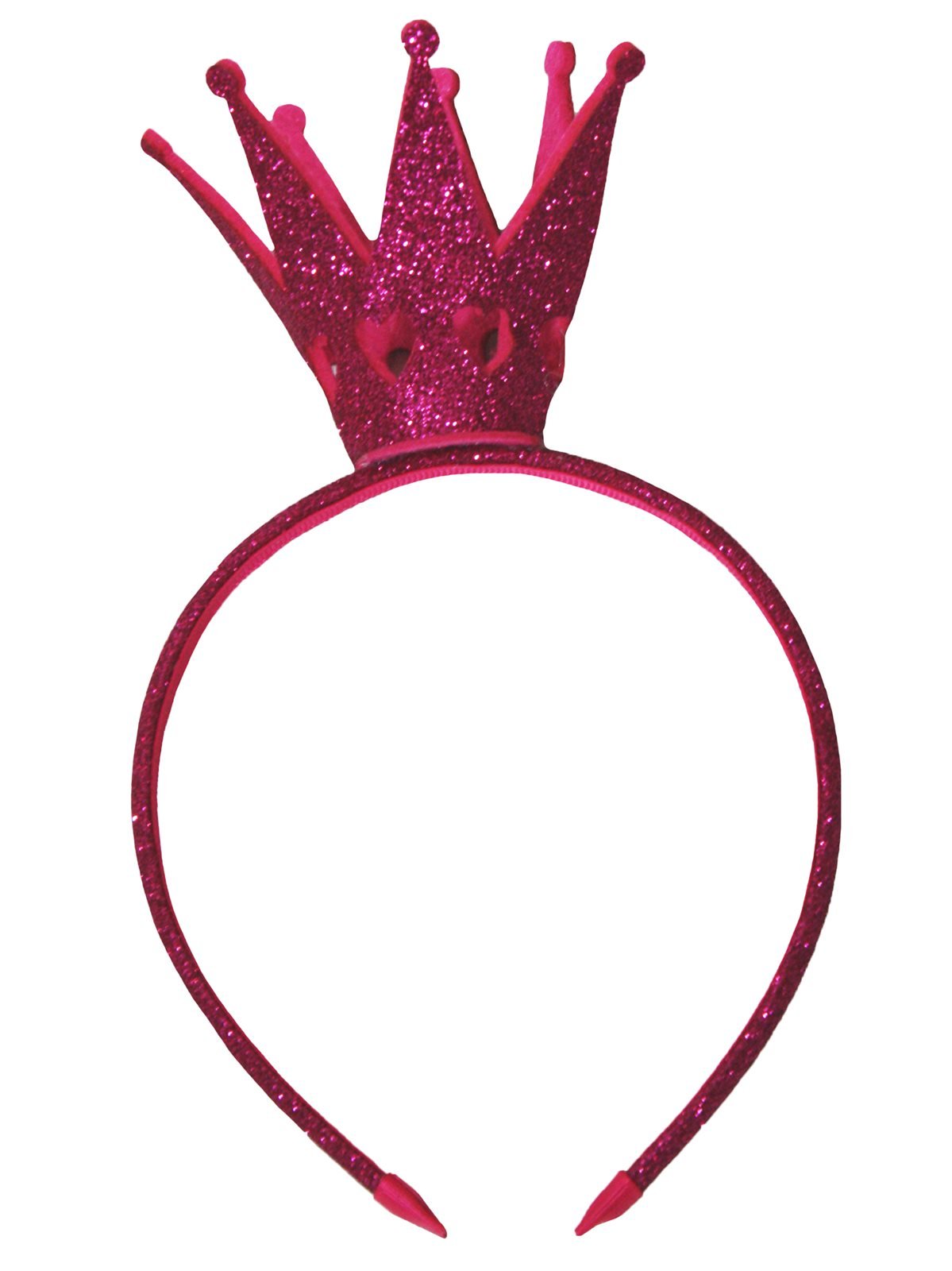 Petitebelle Bling Crown Girl Headband (One Size, Hot Pink)