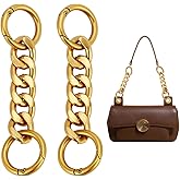 UNICRAFTALE 2Pcs Purse Extender Chain Vintage Gold Bag Extension Chains Bag Replacement Accessories with Spring Gate Ring Purse Chain Strap Replacement for Handbags Purse Making 3.93 Inch