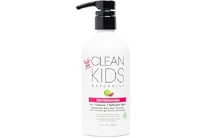 Gabriel Cosmetics Clean Kids Naturally Wild Watermelon 3-in-1 Shampoo, Cleanser & Bubble Bath (16 Fl Oz (1 Bottle), Watermelon 3-in-1)