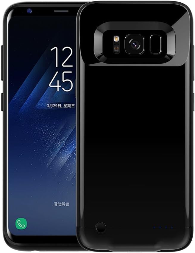 AITOO Galaxy S8 Battery Case - S8 Ultra Thin Battery Case [Black],Charger Case 4200 mAh Extended Backup Battery Rechargeable Charging Case Power Bank Cover for Samsung Galaxy S8