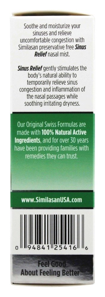 Similasan Sinus Relief Nasal Mist 0.68 oz : Saline Nasal Sprays : Grocery & Gourmet Food