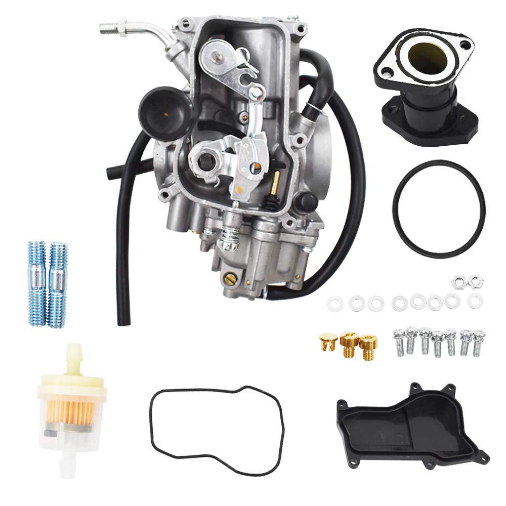 Photo 1 of labwork Carb Carburetor & Intake Boot Fit for Yamaha Big Bear 350 YFM350 Kodiak YFM400 Moto 4