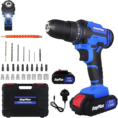 Qimu 21V Cordless Drill Set 25+1 Torque 2-Speed 40NM Battery Fast Charger Case