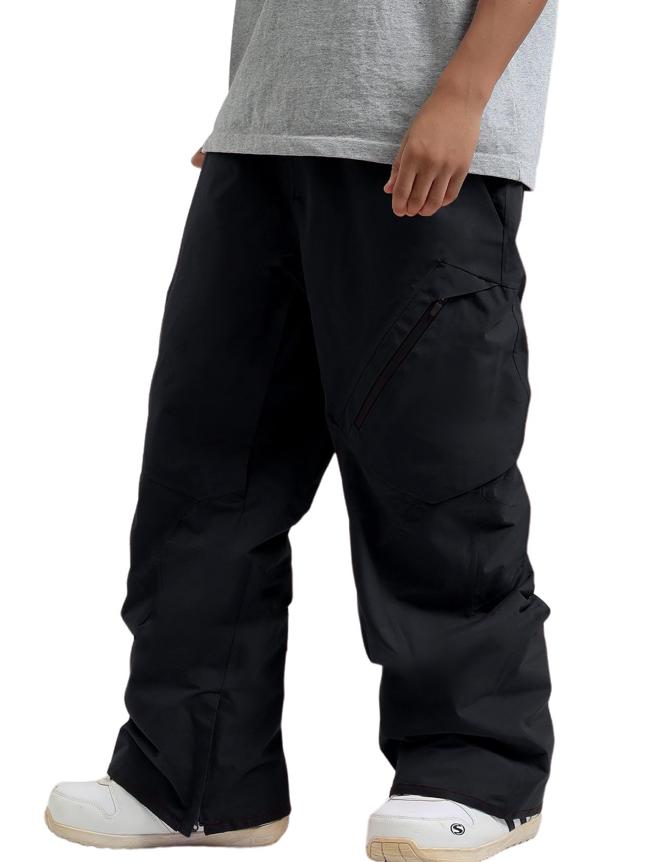 Photo 1 of GSOU SNOW Mens Ski Pants Women Snowboard Pant Waterproof Windproof Warm Insulated Outdoor Snow Winter Sports Black L