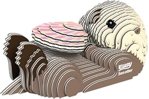 Eugy Sea Otter 3D Puzzle, 36 Piece Eco-Friendly Educational Toy Puzzles for Boys, Girls & Kids Ages 6+