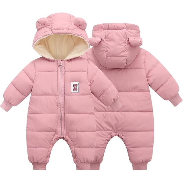 Haokaini Newborn Bear Warmer Snowsuit Hooded Romper Jumpsuit - Unisex 0-3 Months Grey | Buy Now With Express International Delivery