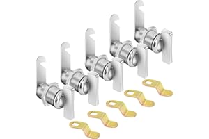 Sartatue Cabinet Cam Locks 1-1/8” Thumb Operated, 5PCS RV Locks for Storage Door, Compartment Door, Keyless Non-Locking Replacements Locks Fits on Camper, Vehicles, Files Drawers (1-1/8 Inch 5Pcs)