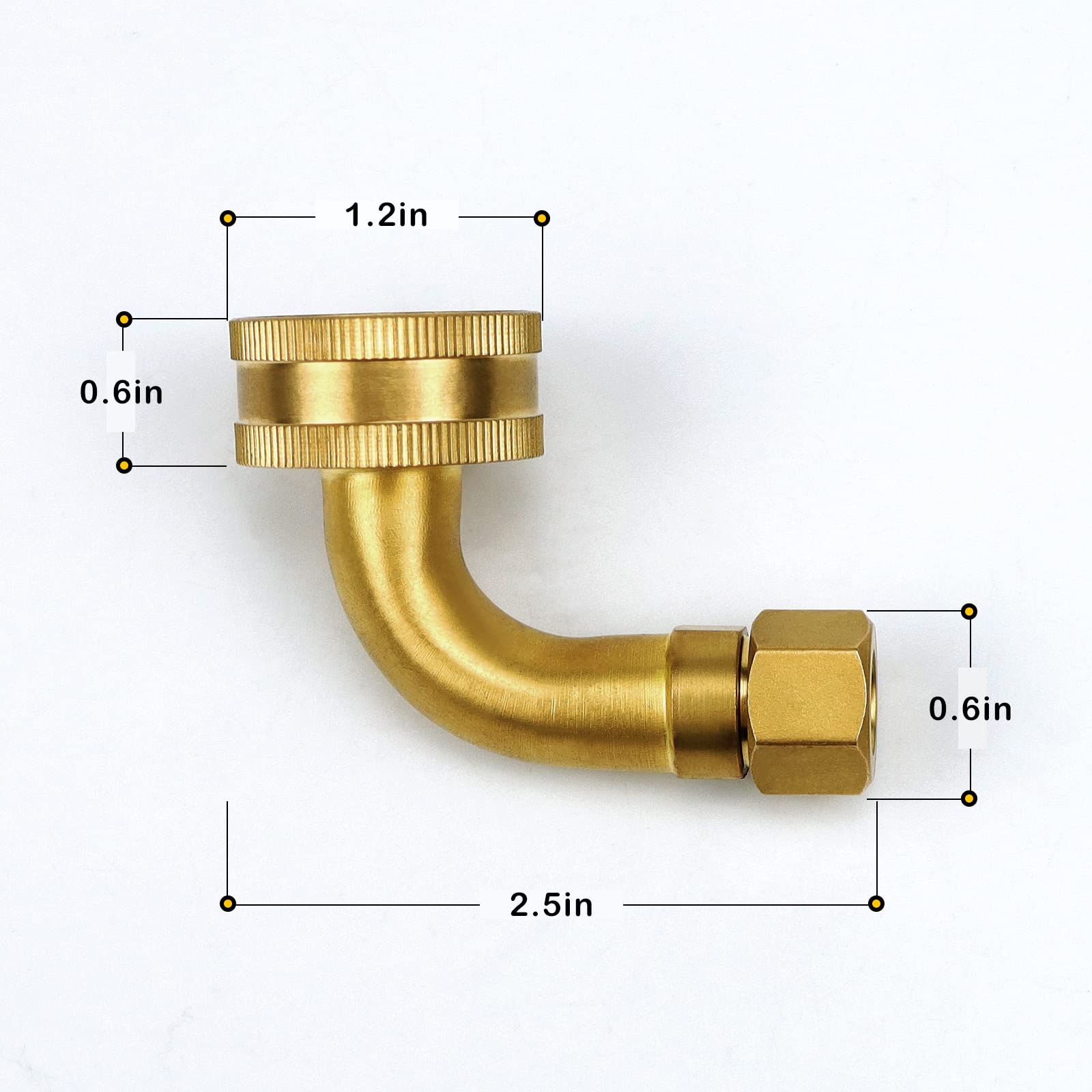 W10685193 3/4 Inch FHT Hose x 3/8 Inch Elbow Hose Fitting For Whirl-pool Dishwasher By AMI PARTS