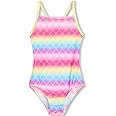 Nokecina Girls Swimsuits One-Piece Bathing Suits Multicolor Kids Sport Summer Beach Swimwear for 2-10 Years Old