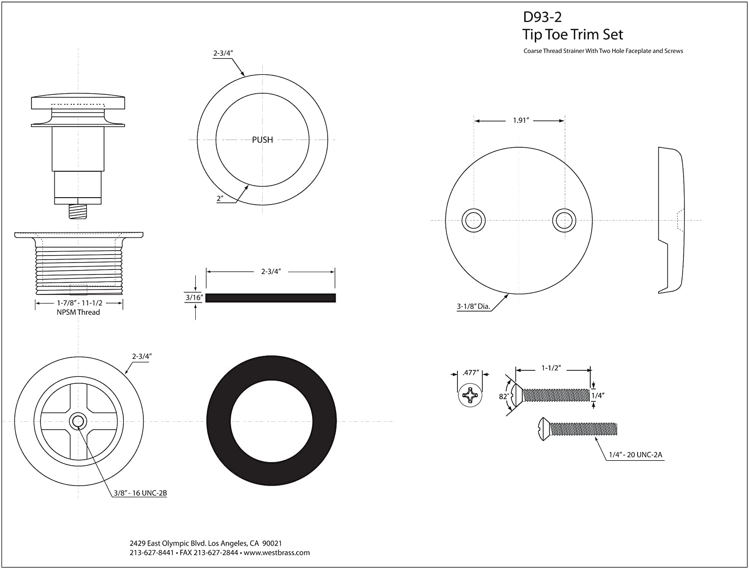 Westbrass R93-2-62 1-1/2