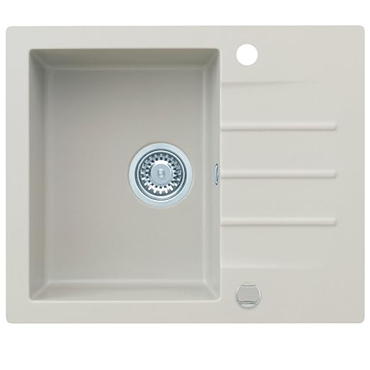 AXIS KITCHEN Mojito 20 Küchenspüle Farbe Axis Caffee Latte Beige Material Axigranit 45er Unterschrank Spülbecken Siphon, Exze