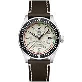 Luminox Men's Analog Automatic Watch with Leather Strap XA.9607, Off White, Strap