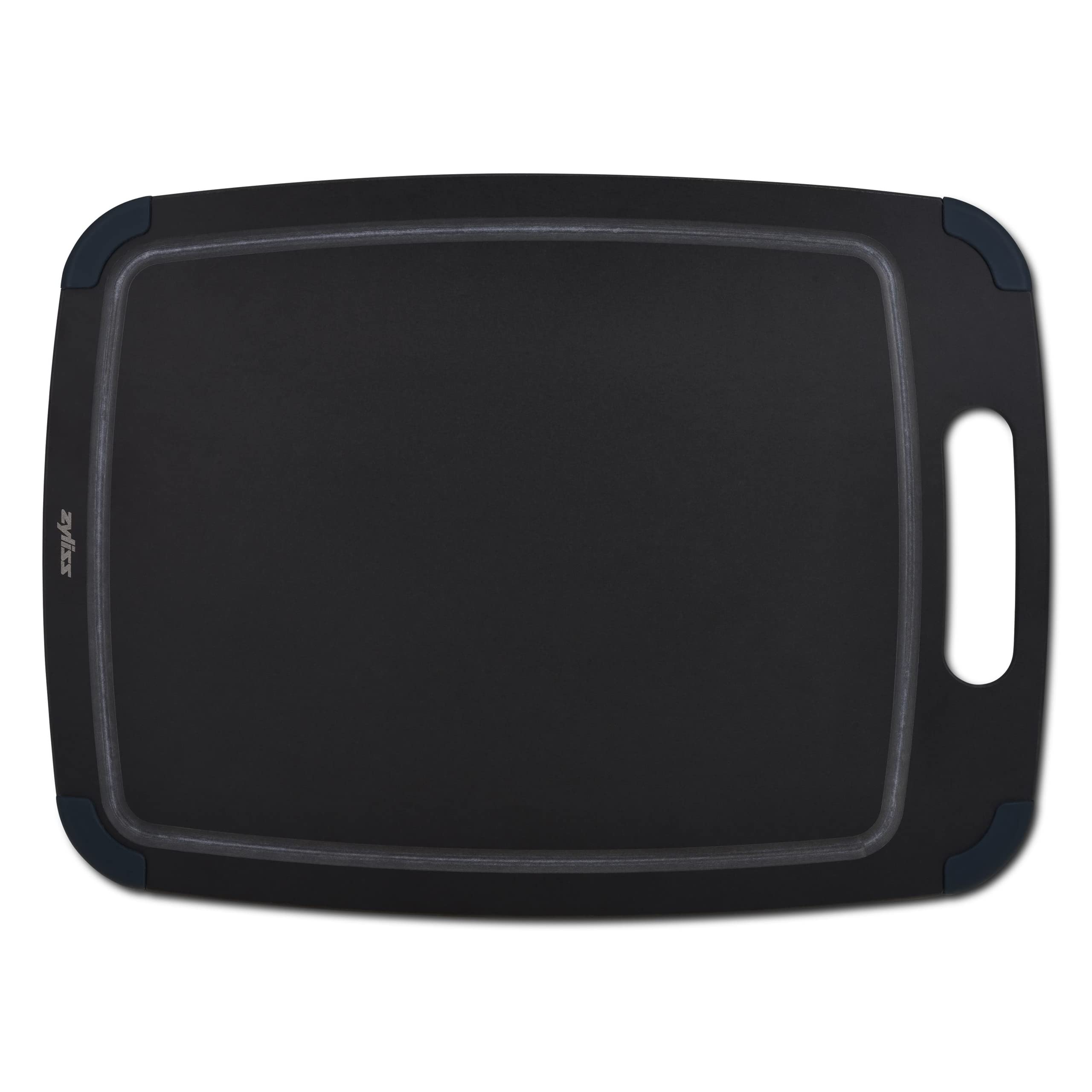 Zyliss Large Kitchen Chopping Board Made from Recycled Wood Fibre, Non Slip Feet, Juice Grooves, Handle Grip, Easy to Clean, 44.5cm x 33cm, Dishwasher Safe