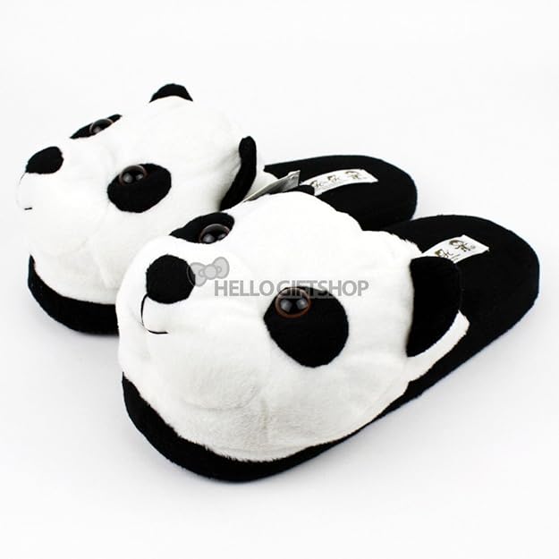 Amazon.com | Cute Animal Panda Slippers for Juniors & Womens Feet Size Slipper (Junior Feet 