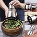Pepper Grinder, Accevo Stainless Steel Salt Pepper Mill, Spice Grinder, Salt Grinder, Salt Mill with Adjustable Fineness Setting (1 Pack)