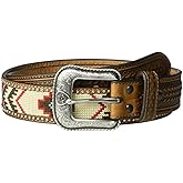 ARIAT Men's Brown Aztec Beaded Belt Multi 36