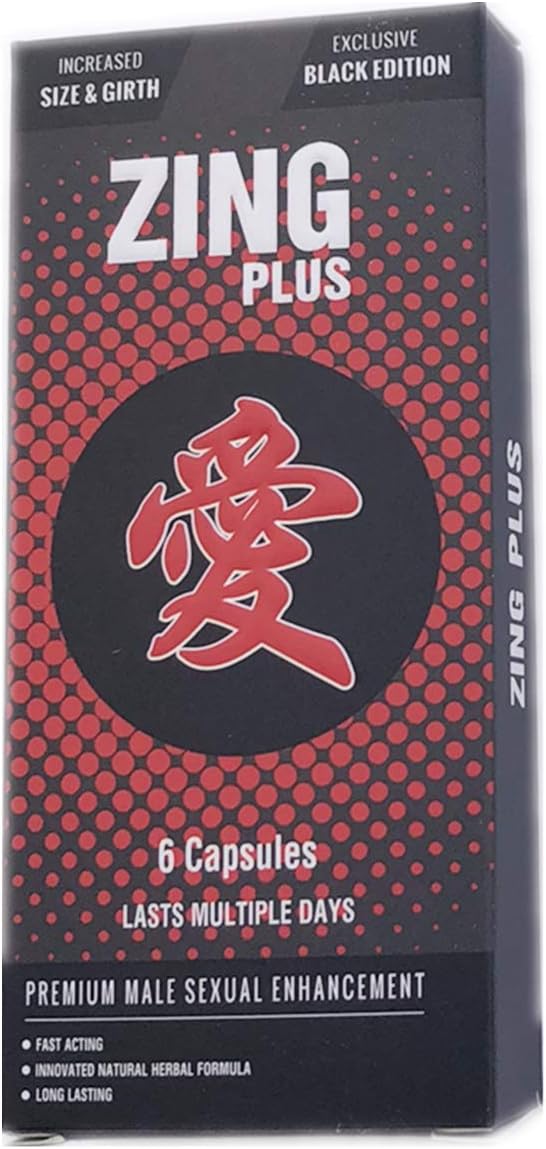 The Red Love Zingplus Zing Plus Black Premium Enhancement Enhancing 6 Pills Box (1)